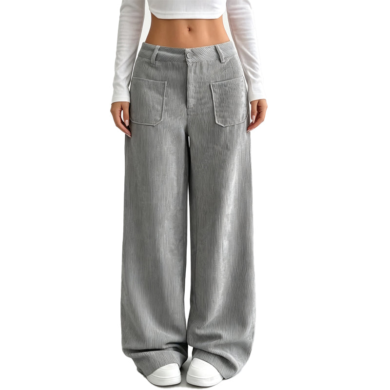 Irma - Pantalones de pierna ancha de tacto suave