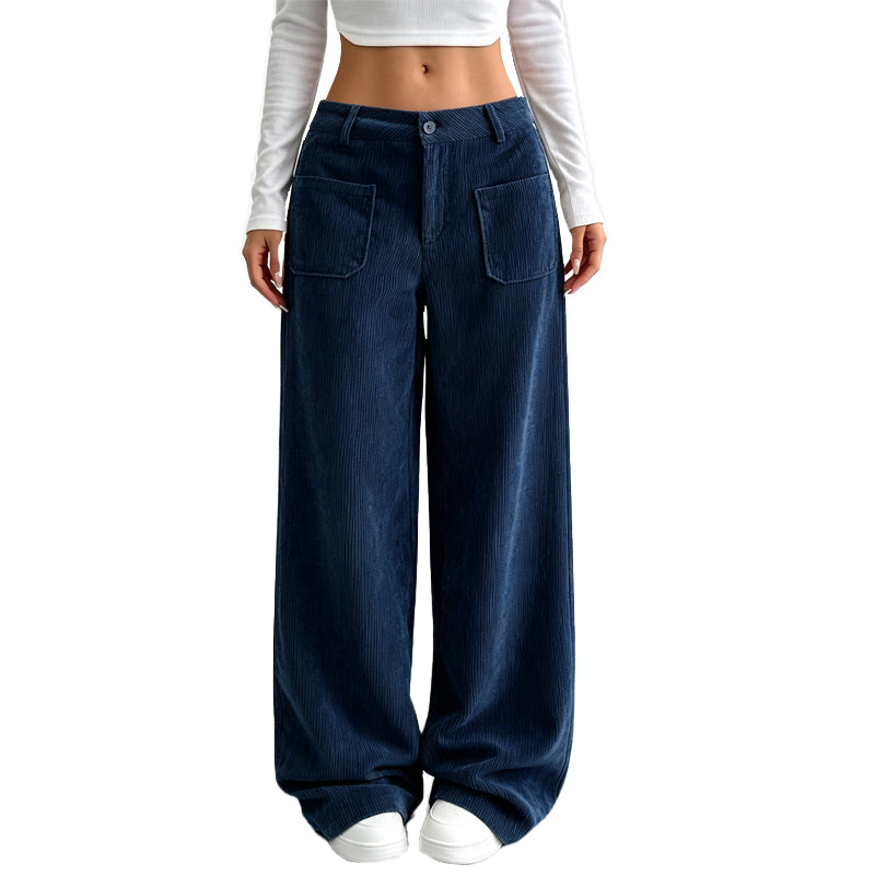 Irma - Pantalones de pierna ancha de tacto suave